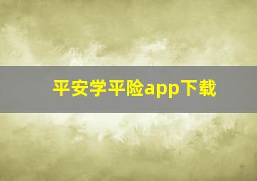 平安学平险app下载