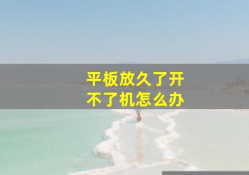 平板放久了开不了机怎么办