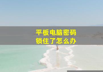 平板电脑密码锁住了怎么办