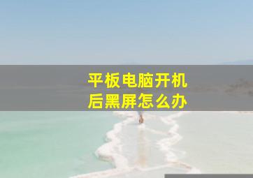 平板电脑开机后黑屏怎么办