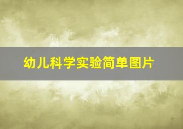 幼儿科学实验简单图片