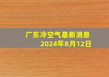 广东冷空气最新消息2024年8月12日