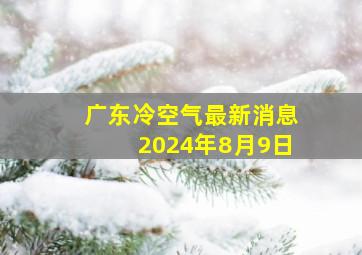 广东冷空气最新消息2024年8月9日