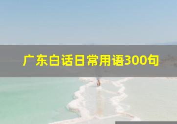 广东白话日常用语300句