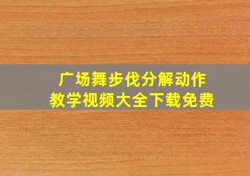 广场舞步伐分解动作教学视频大全下载免费