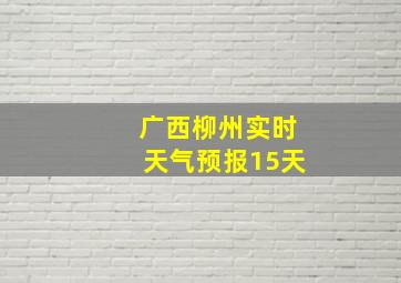 广西柳州实时天气预报15天