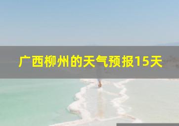 广西柳州的天气预报15天