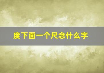 度下面一个尺念什么字