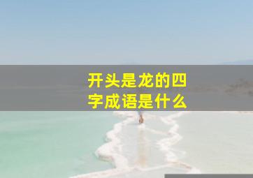 开头是龙的四字成语是什么