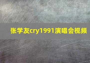 张学友cry1991演唱会视频