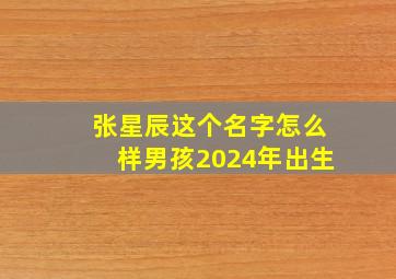 张星辰这个名字怎么样男孩2024年出生