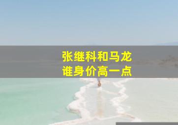 张继科和马龙谁身价高一点