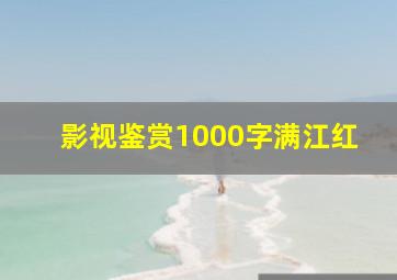 影视鉴赏1000字满江红