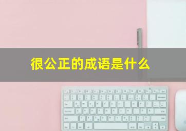 很公正的成语是什么