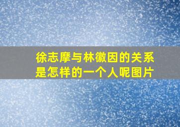 徐志摩与林徽因的关系是怎样的一个人呢图片