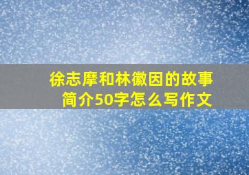 徐志摩和林徽因的故事简介50字怎么写作文