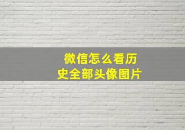 微信怎么看历史全部头像图片