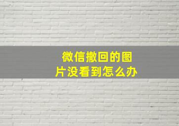 微信撤回的图片没看到怎么办