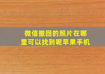 微信撤回的照片在哪里可以找到呢苹果手机