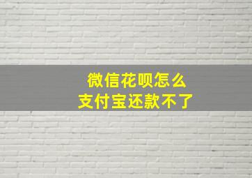 微信花呗怎么支付宝还款不了