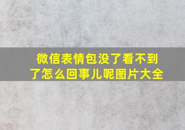 微信表情包没了看不到了怎么回事儿呢图片大全