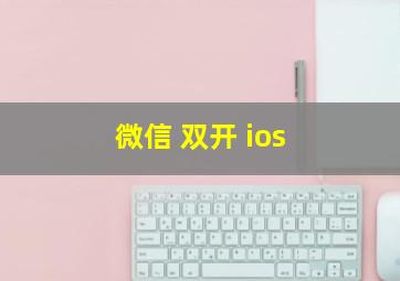 微信 双开 ios