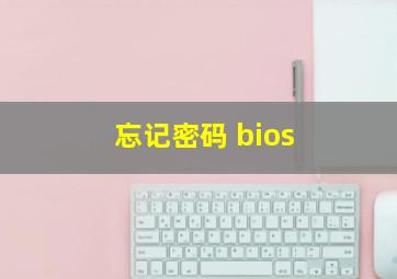 忘记密码 bios