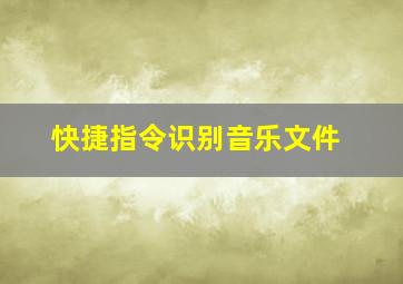 快捷指令识别音乐文件