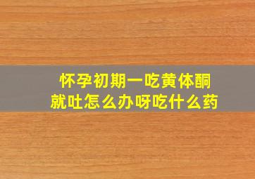 怀孕初期一吃黄体酮就吐怎么办呀吃什么药