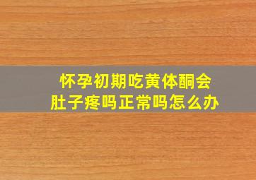 怀孕初期吃黄体酮会肚子疼吗正常吗怎么办