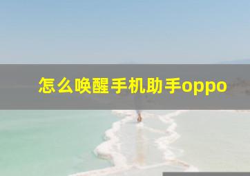 怎么唤醒手机助手oppo