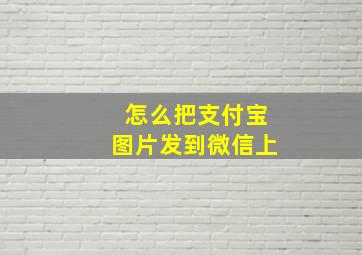 怎么把支付宝图片发到微信上