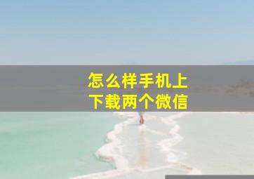 怎么样手机上下载两个微信