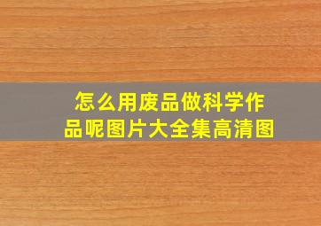 怎么用废品做科学作品呢图片大全集高清图