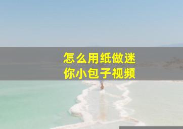 怎么用纸做迷你小包子视频