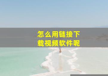 怎么用链接下载视频软件呢