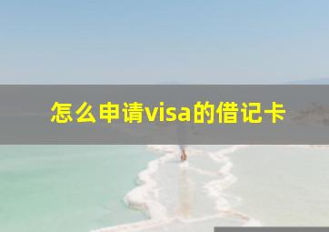 怎么申请visa的借记卡