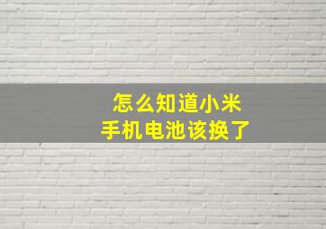 怎么知道小米手机电池该换了