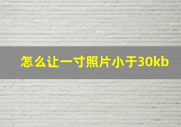 怎么让一寸照片小于30kb