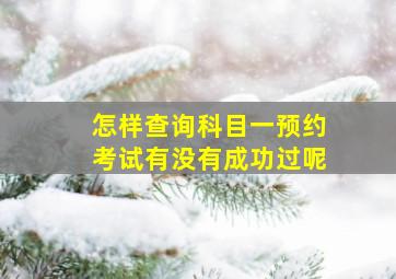 怎样查询科目一预约考试有没有成功过呢