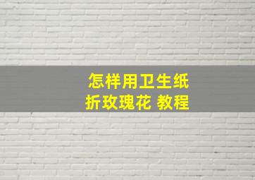 怎样用卫生纸折玫瑰花 教程