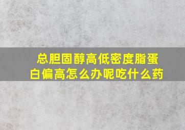 总胆固醇高低密度脂蛋白偏高怎么办呢吃什么药