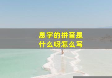 息字的拼音是什么呀怎么写