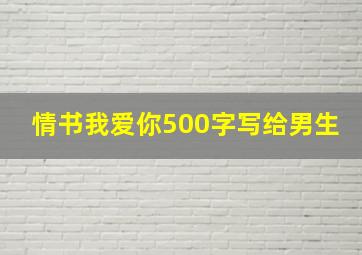 情书我爱你500字写给男生