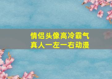 情侣头像高冷霸气真人一左一右动漫