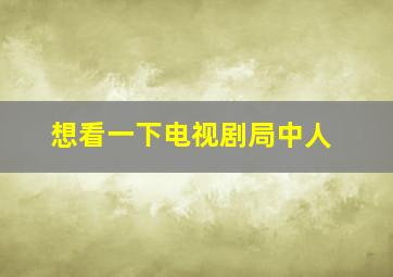 想看一下电视剧局中人