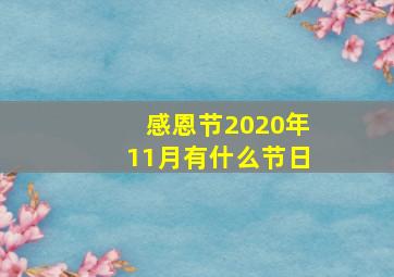 感恩节2020年11月有什么节日