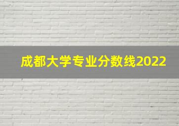 成都大学专业分数线2022