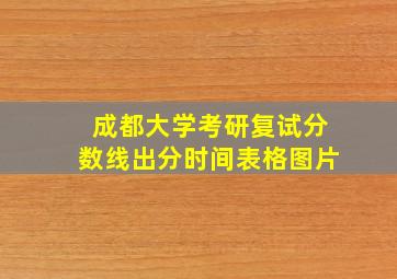 成都大学考研复试分数线出分时间表格图片