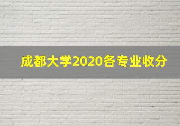 成都大学2020各专业收分